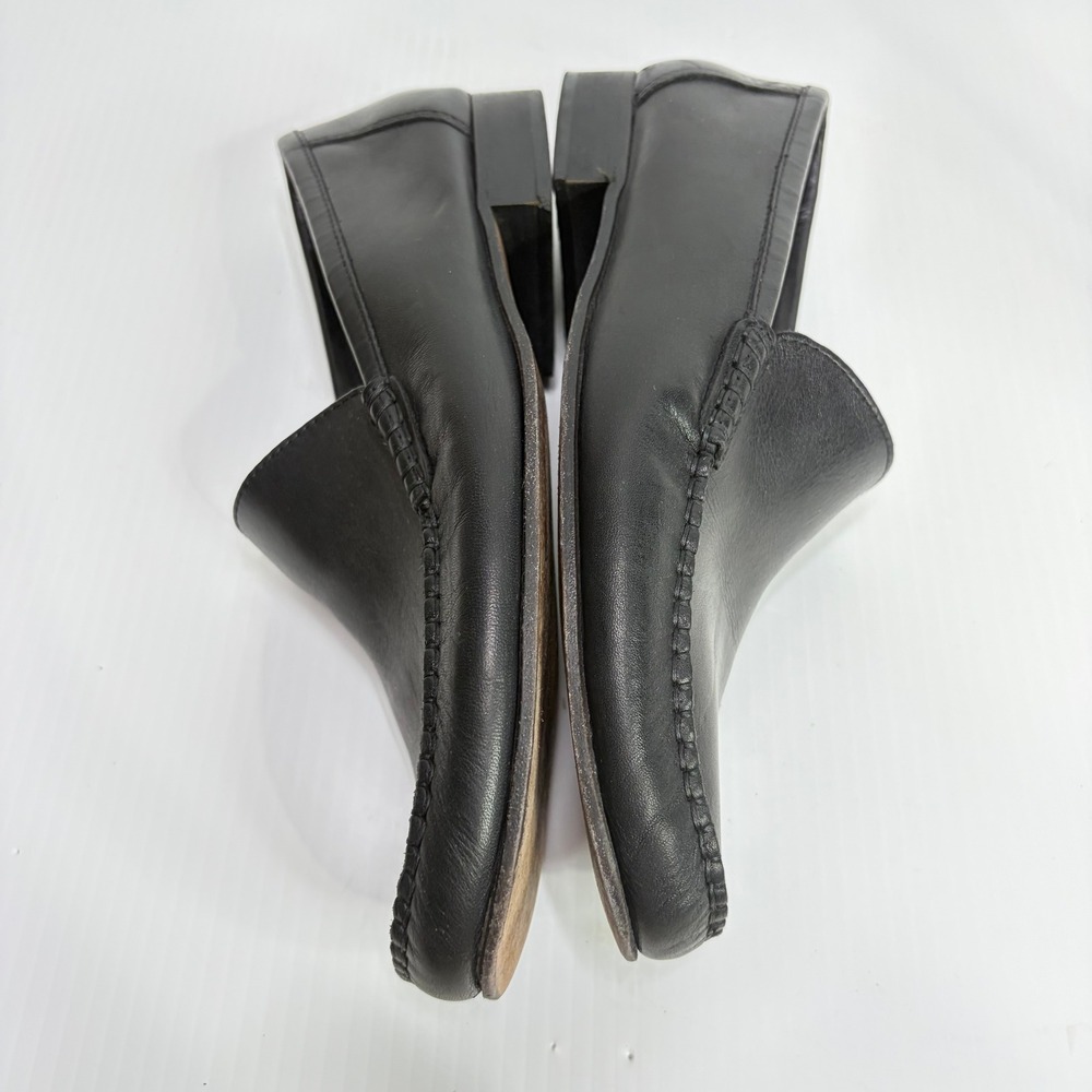 Cappelletti Mens Black Leather Whipstitch Loafers Slip On Shoes 43 US 10 Italy - Picture 10 of 11